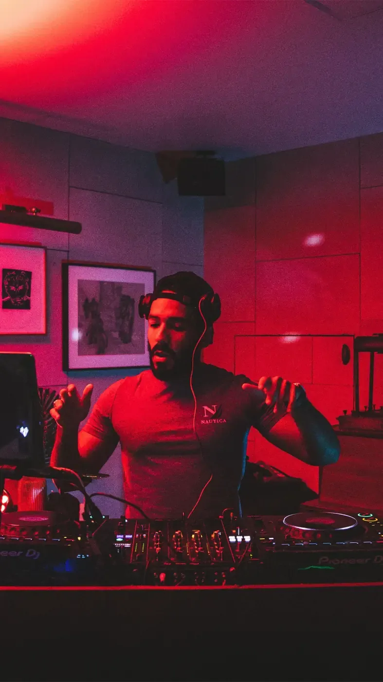 The DJ holding the floor during the takeover