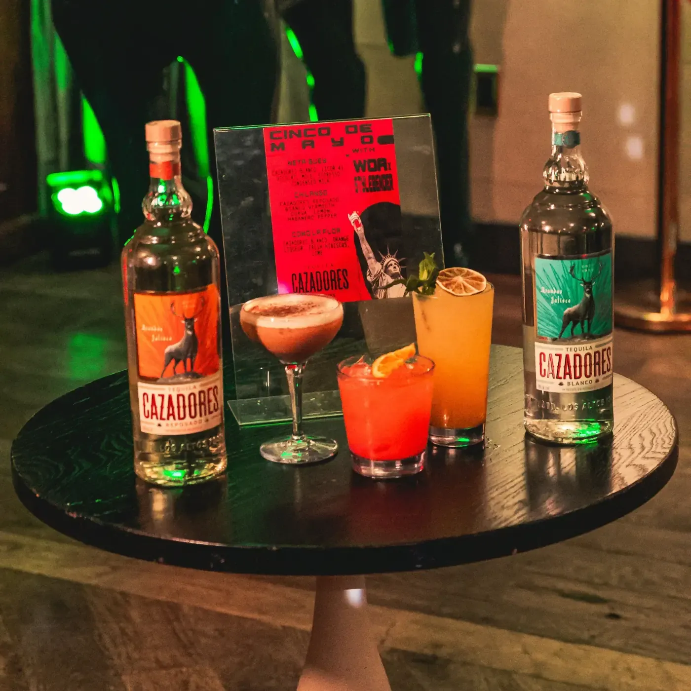 The custom WOA × Style Bender Cinco de Mayo cocktail menu
